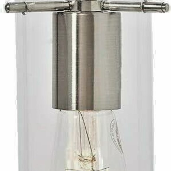 New Box Hamilton Hills Modern Clear Glass Pendant Light Brushed Finish HH1268-L - Picture 1 of 8
